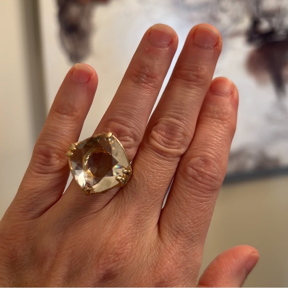 Swarovski Gold-Tone Statement Ring - image 7